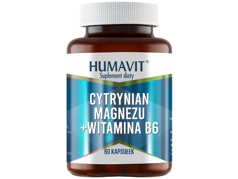 HUMAVIT Cytrynian magnezu + witamina B6, kapsułki, 60 kaps.