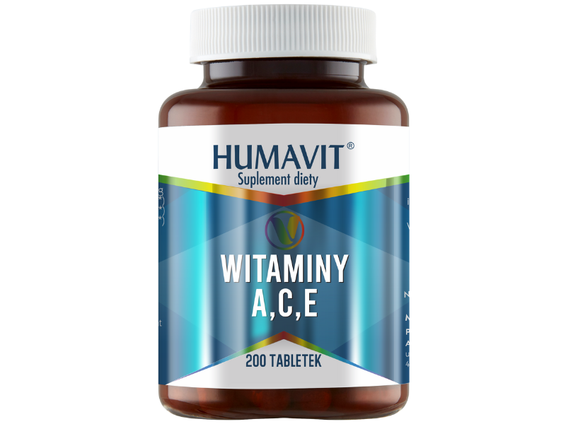 HUMAVIT Witaminy A,C,E, tabletki, 200 tabl.