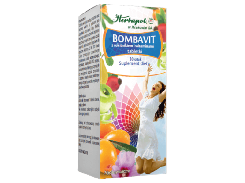 Herbapol Kraków Bombavit z rokitnikiem i witaminami, tabletki, 30 tabl.
