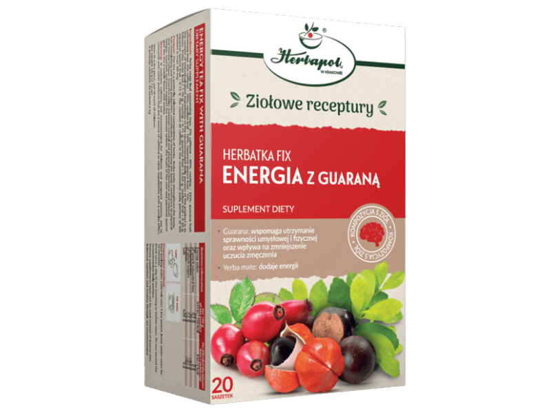 Herbapol Kraków Herbatka Fix energia z guaraną, herbata w saszetkach, 20 szt.