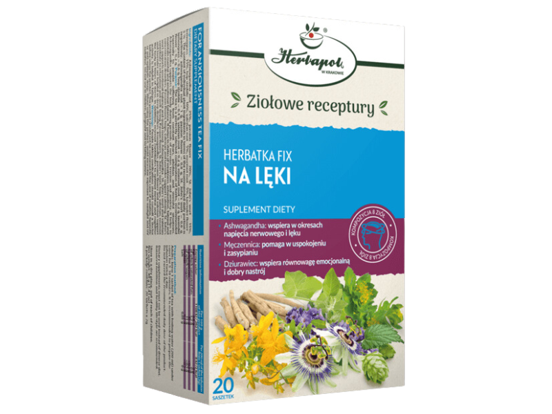 Herbapol Kraków Herbatka Fix na lęki, zioła do zaparzania, 20 saszetek
