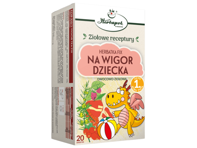 Herbapol Kraków herbatka fix na wigor dziecka, saszetki do zaparzania, 20 szt.