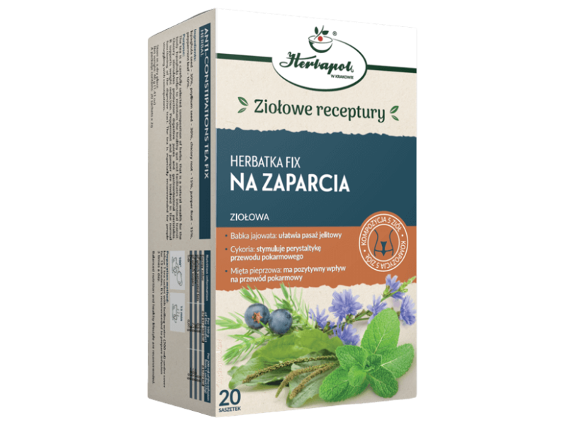 Herbapol Kraków herbatka fix na zaparcia, zioła do zaparzania, 20 szt.