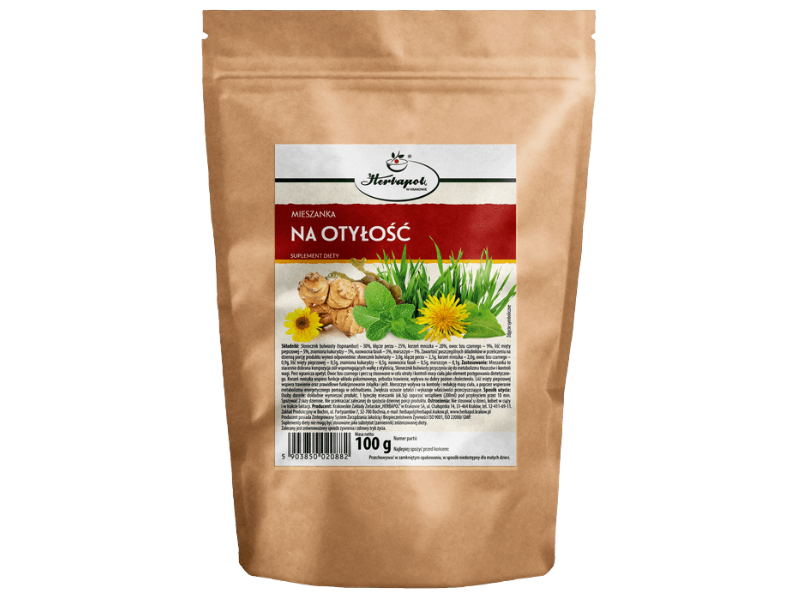Herbapol Kraków mieszanka na otyłość, zioła do zaparzania, 100 g