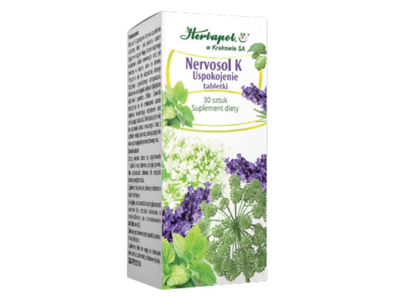 Herbapol Kraków Nervosol K uspokojenie, tabletki, 90 tabl.