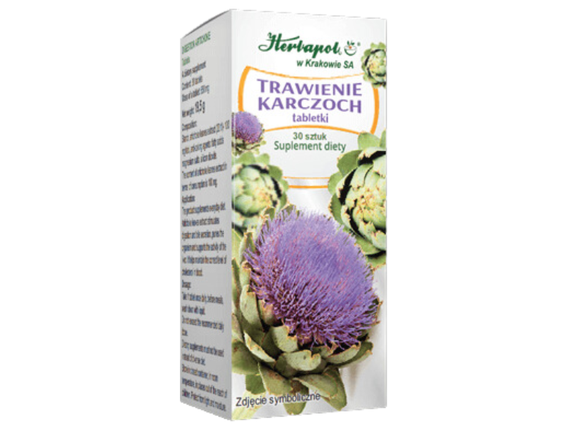 Herbapol Kraków Trawienie karczoch, tabletki, 30 tabl.