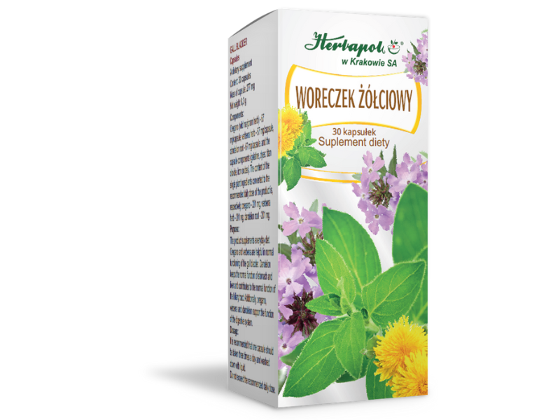 Herbapol Kraków woreczek żółciowy, kapsułki, 30 kaps.