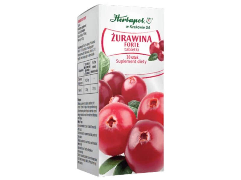 Herbapol Kraków żurawina forte, tabletki, 30 tabl.