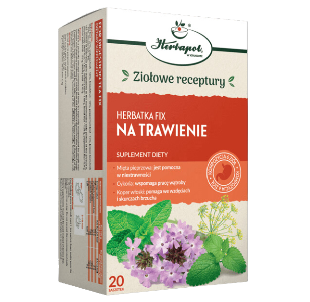 Herbapol Herbatka Fix na trawienie, herbata w saszetkach, 20 sasz.