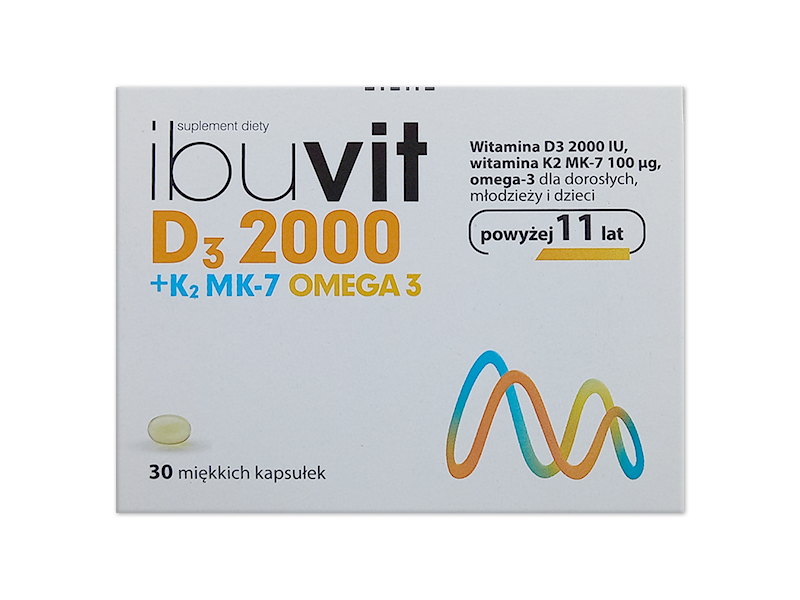 Ibuvit D3 2000 + K2 MK-7 Omega 3, kapsułki, 30 kaps.