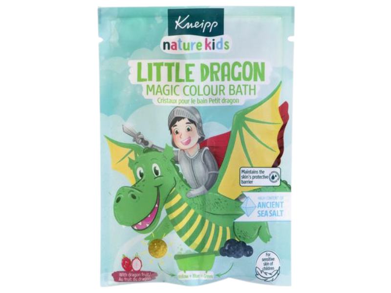 KNEIPP nature kids Magiczna dwukolorowa sól do kąpieli Siła smoka Smoczy owoc, produkt sypki, 40 g