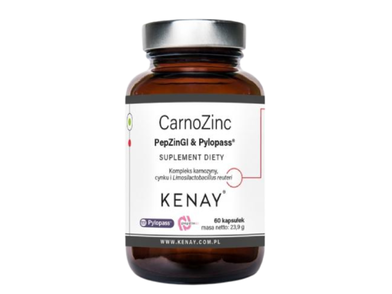 Kenay CarnoZinc PepZinGI & Pylopass, kapsułki, 60 kaps.