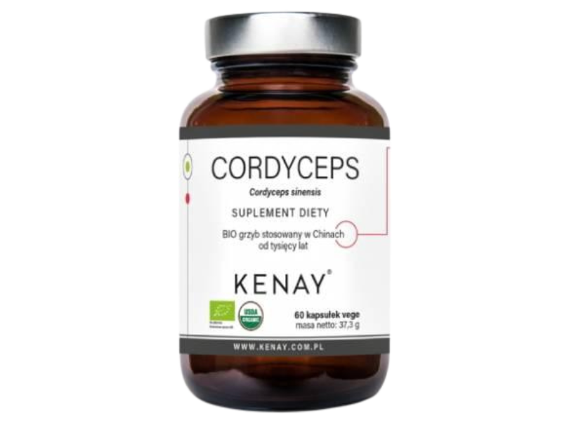 Kenay Cordyceps sinensis organiczny, kapsułki, 525 mg, 60 kaps.