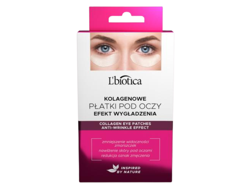L’BIOTICA PŁATKI KOLAGENOWE Wygładzenie zmarszczek, plaster, 3 x 2 szt.