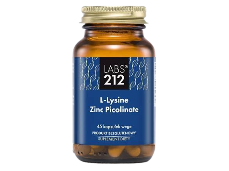 Labs212 L-lysine zinc picolinate lizyna z cynkiem, kapsułki, 45 kaps.