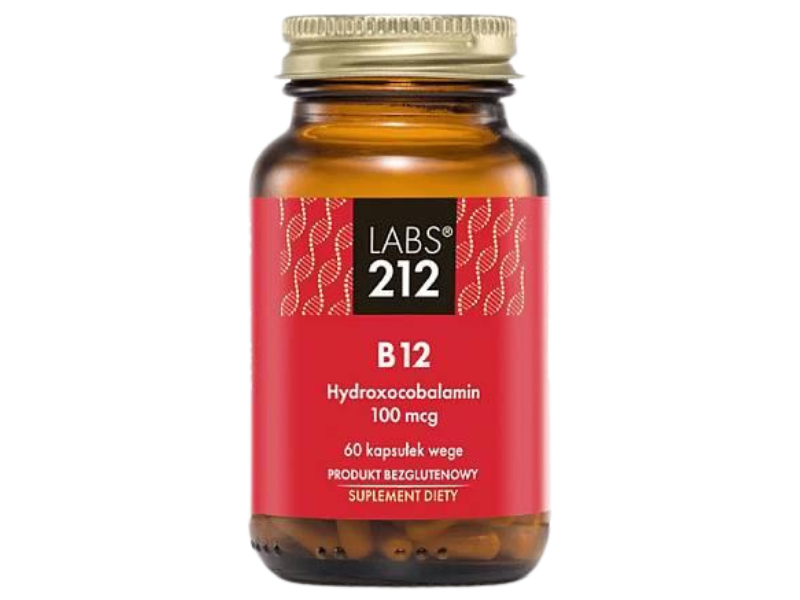 Labs212 Witamina B12 Hydroksykobalamina, kapsułki, 100 µg, 60 kaps.