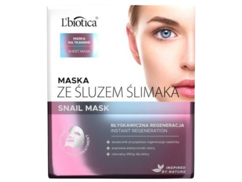 L’biotica SNAIL MASK Maska ze śluzem ślimaka, 23 ml