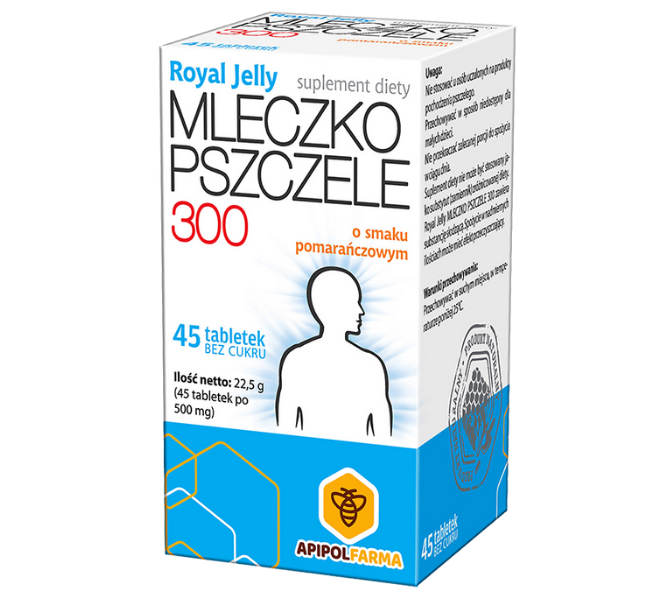 Mleczko pszczele, tabletki do ssania, 45 tabl.