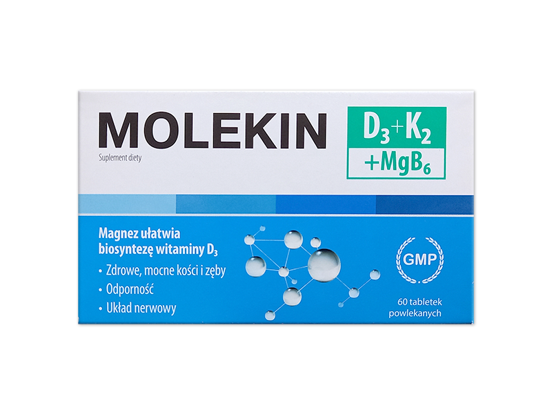 Molekin D3+K2+MgB6, tabletki, 60 tabl.