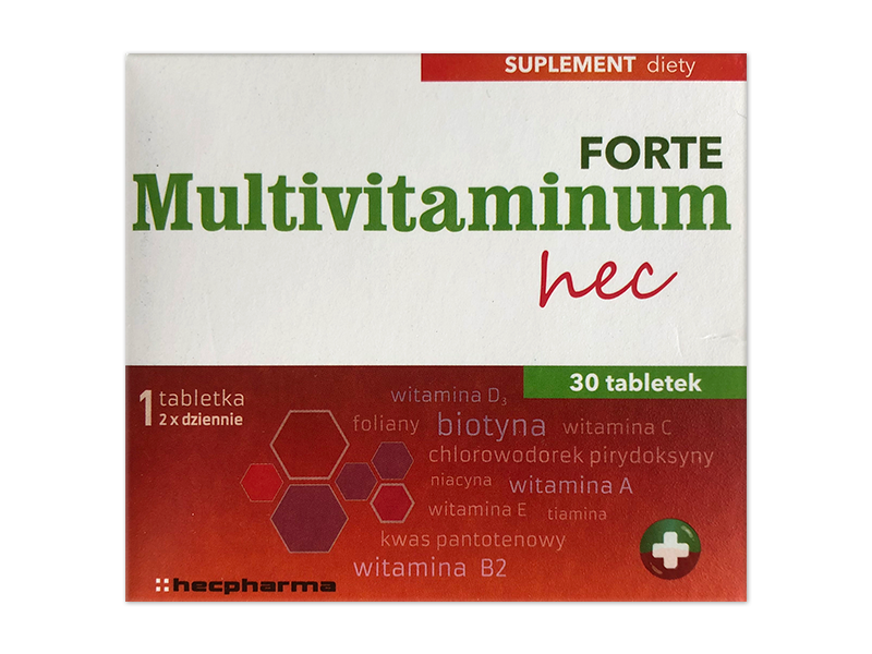 Multivitaminum hec Forte, tabletki, 30 tabl.