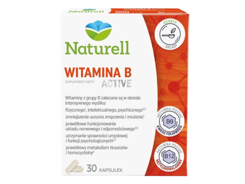 Naturell Witamina B Active, kapsułki, 30 kaps.