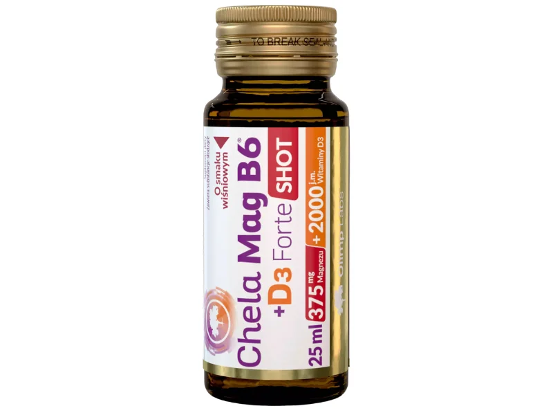 Olimp Chela-Mag B6+D3 Forte shot, płyn doustny, 25 ml