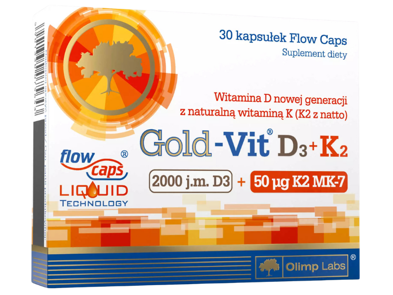 Olimp Gold-Vit D3+K2, kapsułki, 2000 j.m. + 50 µg, 60 kaps.