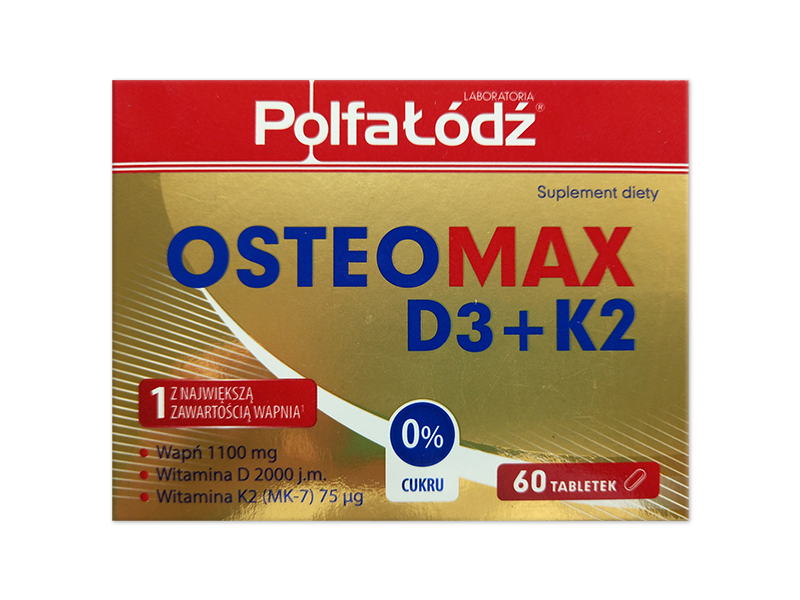OsteoMax D3+K2, tabletki, 60 tabl.