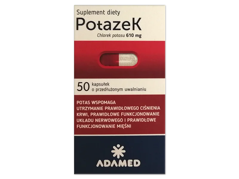 Potazek chlorek potasu, kapsułki, 50 kaps.
