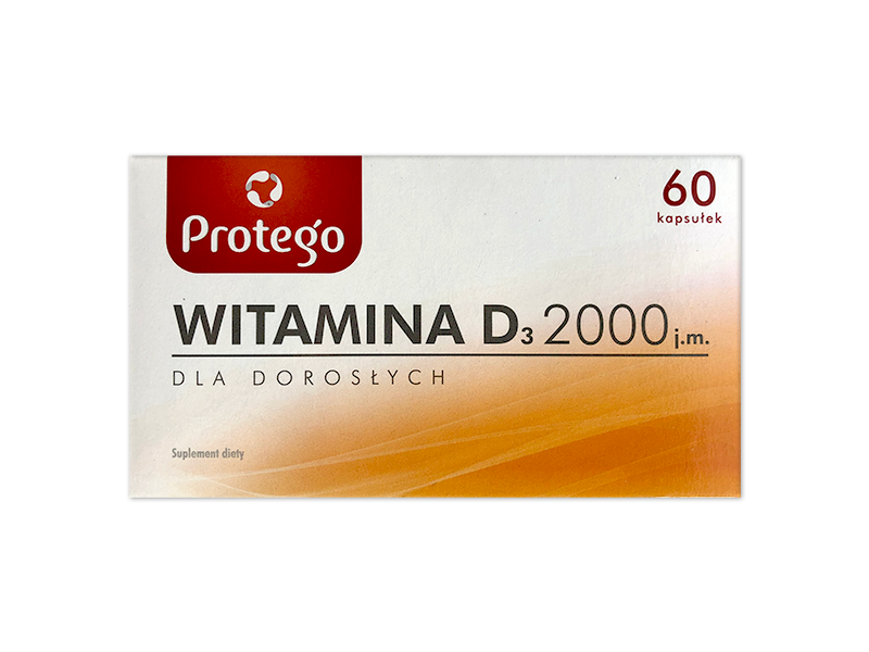 Protego Witamina D, kapsułki, 2000 j.m., 120 kaps.