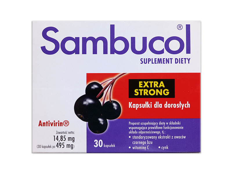 Sambucol Extra Strong, kapsułki, 30 kaps.