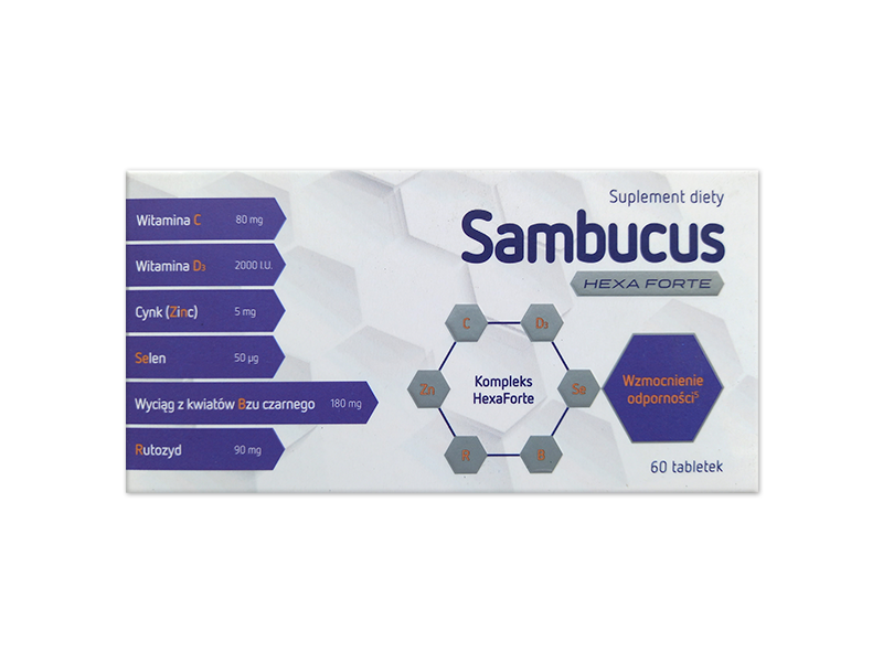Sambucus HexaForte, tabletki, 60 tabl.