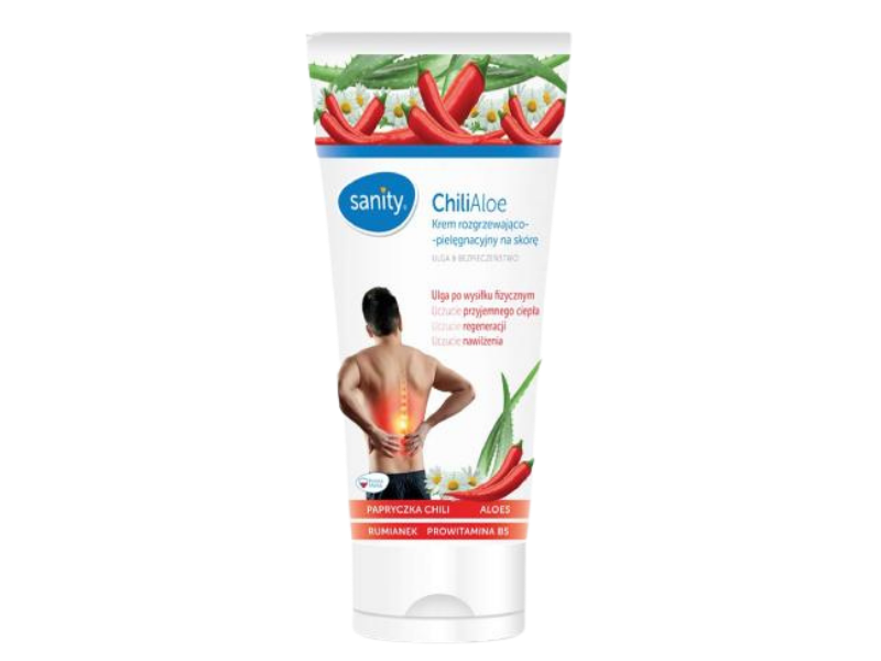 Sanity ChiliAloe – Krem rozgrzewająco-pielęgnacyjny na skórę, 200 ml