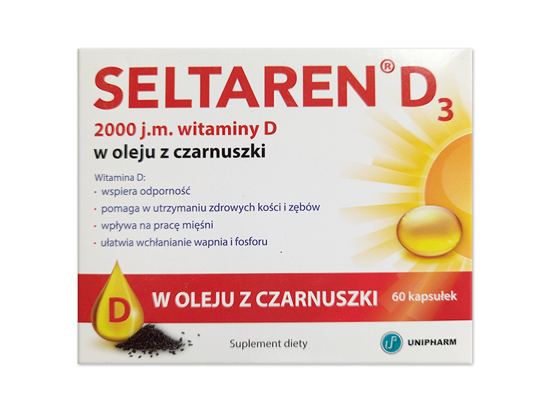 Seltaren D3, kapsułki, 2000 j.m., 60 kaps.
