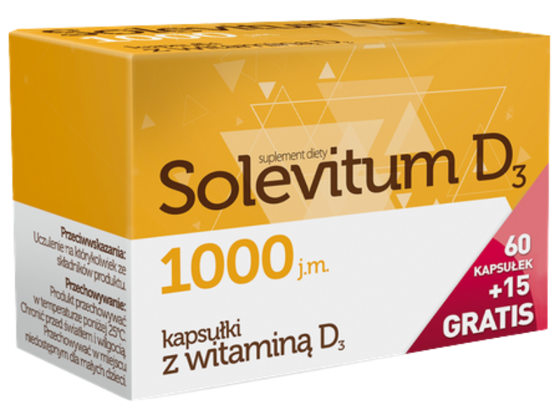 Solevitum D3, kapsułki, 25 µg, 60 kaps.