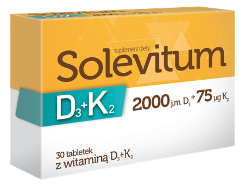Solevitum D3+K2, tabletki, 50 µg + 75 µg, 30 tabl.