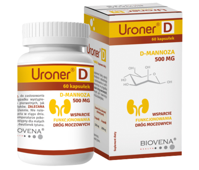 Biovena Health Uroner D Mannoza wsparcie dróg moczowych, kapsułki, 60 kaps.