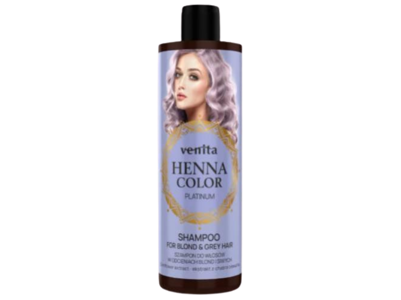 VENITA Henna Color Platinum Szampon do włosów w odcieniach blond i siwych, 300 ml