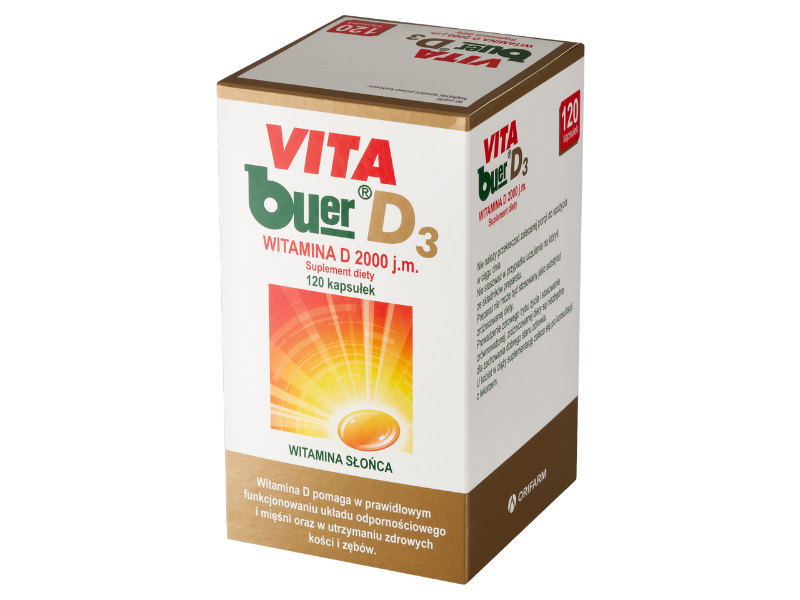 Vita Buer D3, kapsułki, 50 µg, 120 kaps.