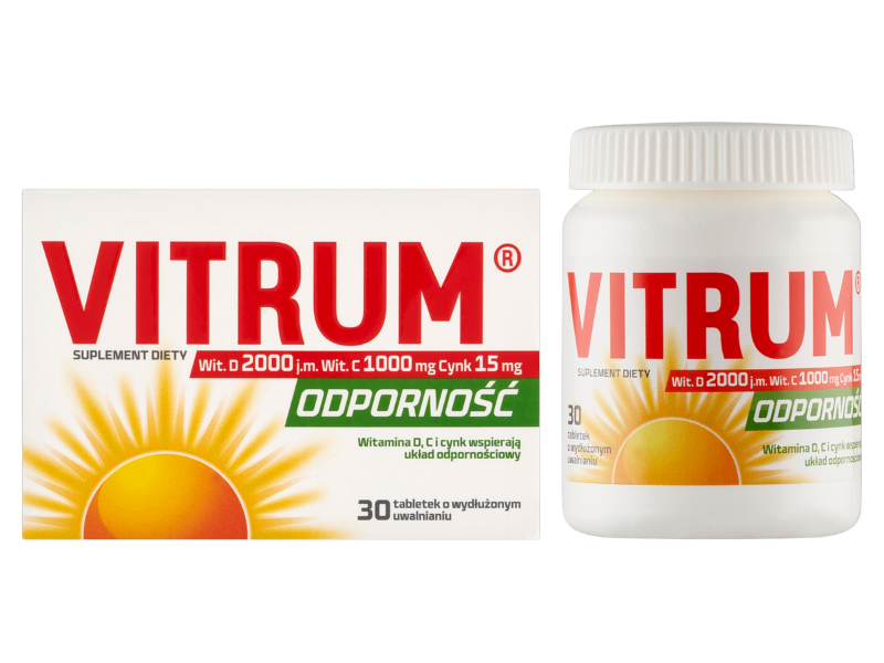 Vitrum Odporność, tabletki o przedłużonym uwalnianiu, 30 tabl.