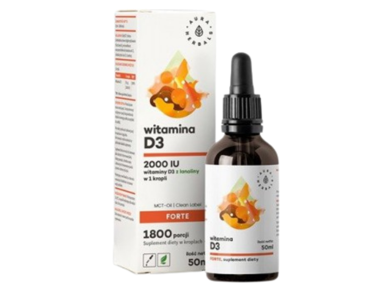 Witamina D3 Forte, krople, 2000 IU, 50 ml