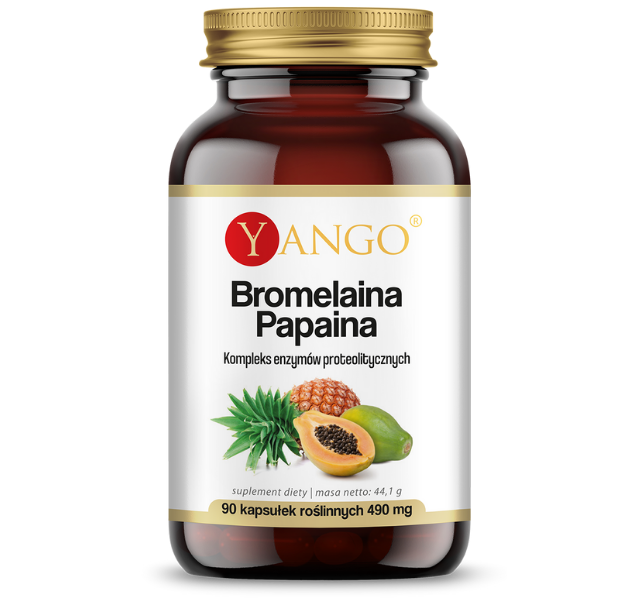 Yango Bromelaina papaina, kapsułki, 90 kaps.