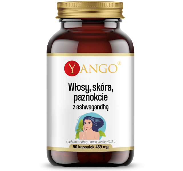 Yango włosy skóra paznokcie – ashwagandha, kapsułki, 90 kaps.
