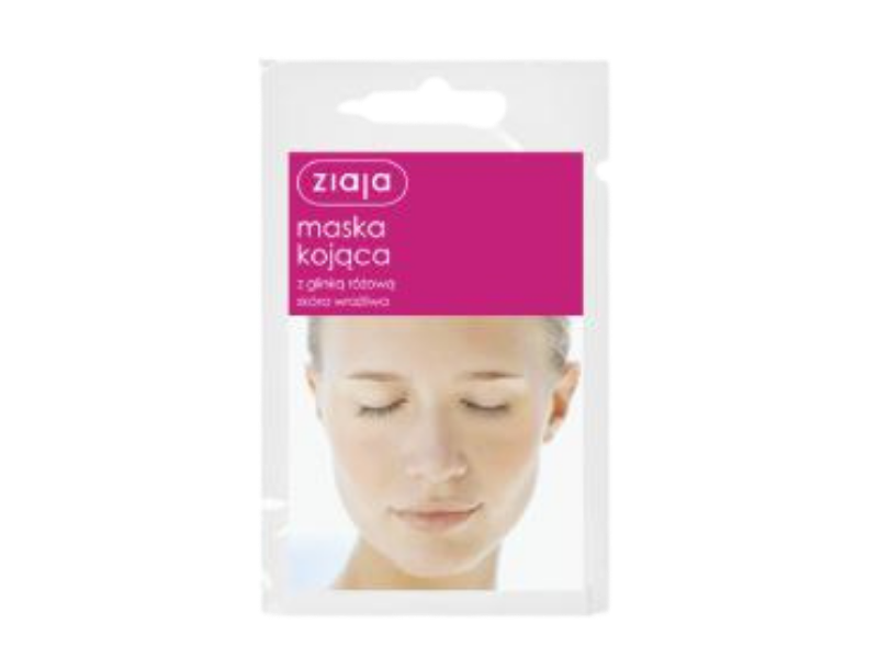 ZIAJA Maska Kojąca z glinką różową, 7 ml