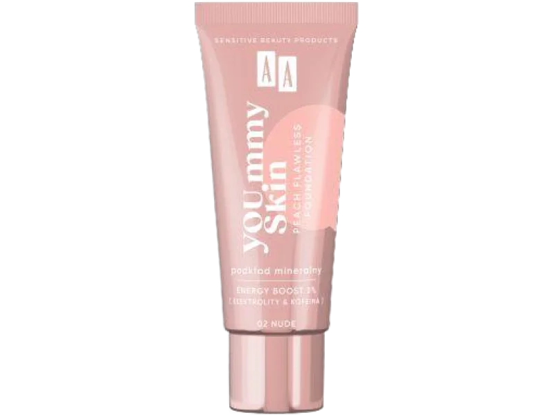 AA YOU.mmy Skin Peach Flawless Foundation, 02 Nude, podkład, 30 ml