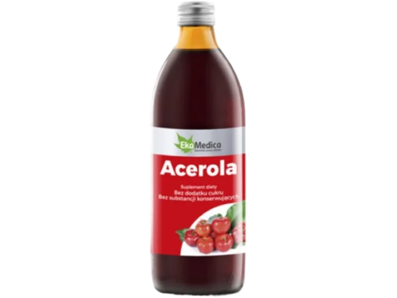 Acerola sok 100% EkaMedica, płyn, 521,5 mg/50 ml, 1000 ml
