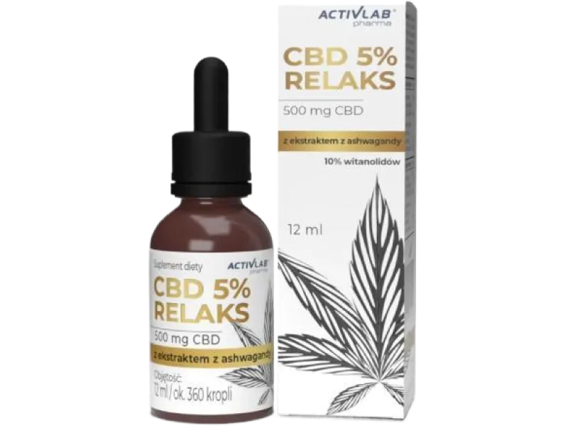 ACTIVLAB CBD 5% Relaks z ashwagandhą, krople, 12 ml