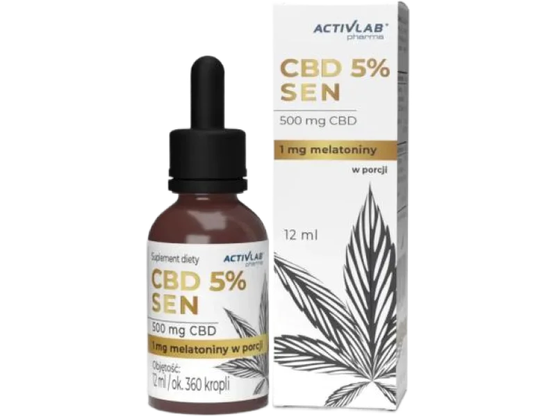 ACTIVLAB CBD 5% Sen z melatoniną, krople, 12 ml