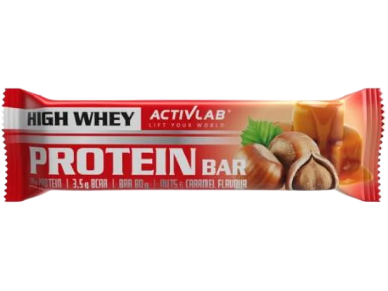 ACTIVLAB High Whey Protein Bar Baton wysokobiałkowy orzechowo-karmelowy, 80 g