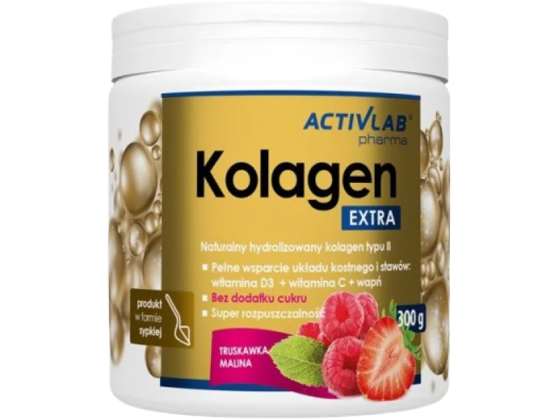 ACTIVLAB Kolagen Extra malina – truskawka, proszek, 300 g